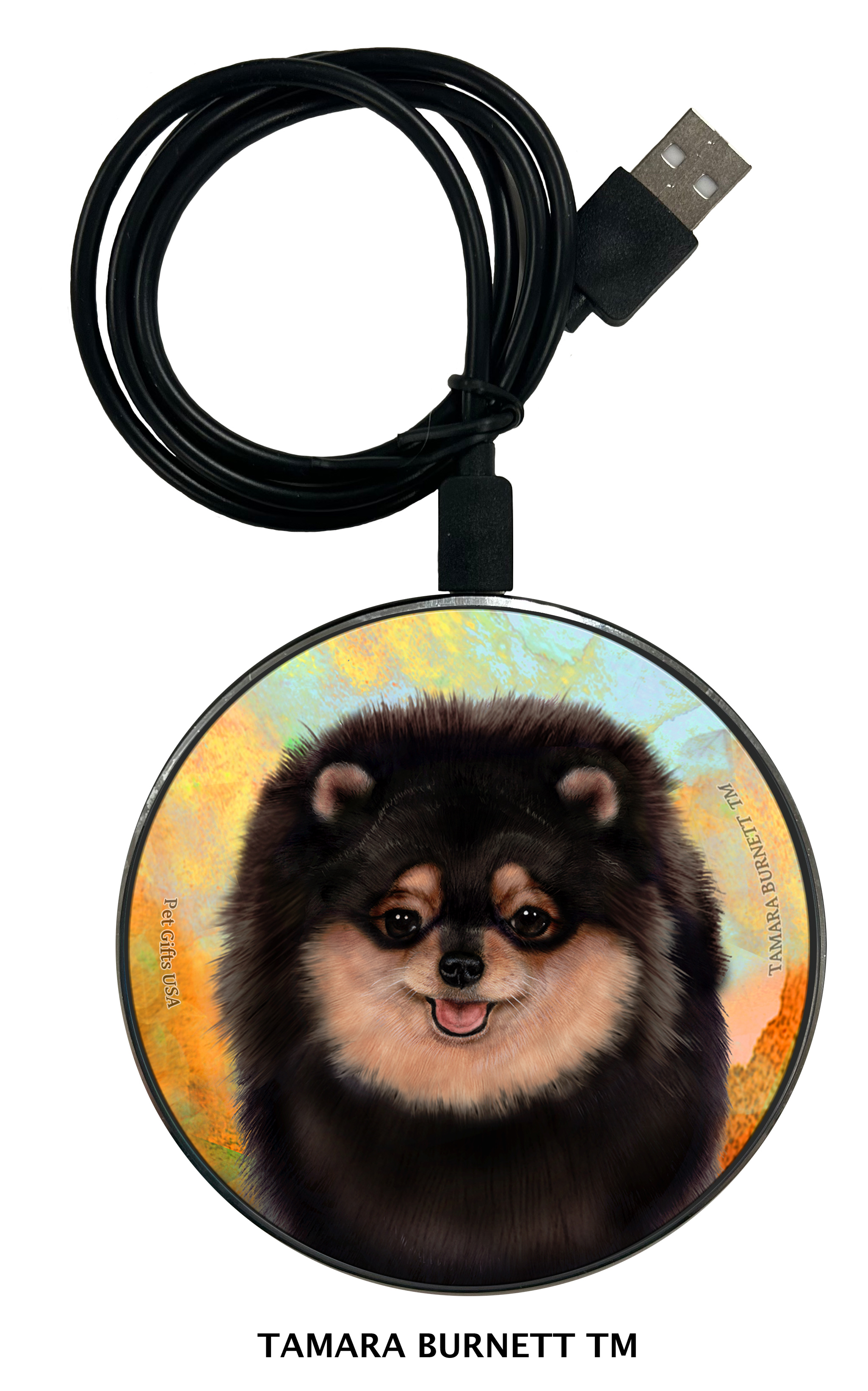 Pomeranian Black and Tan - Zoomies Phone Charger image